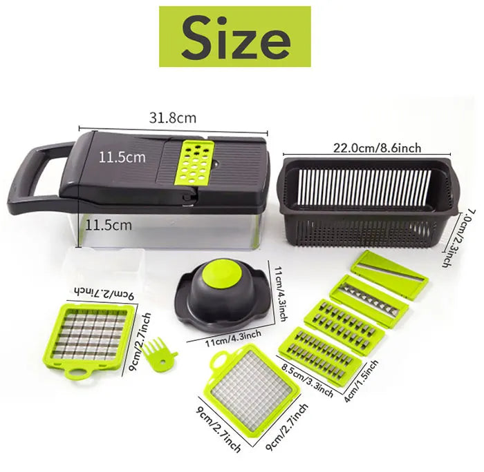 8 In 1 6 Dicing Blades Slicer Shredder