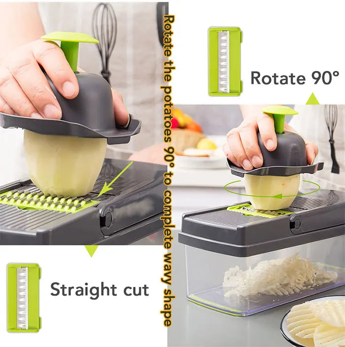 8 In 1 6 Dicing Blades Slicer Shredder