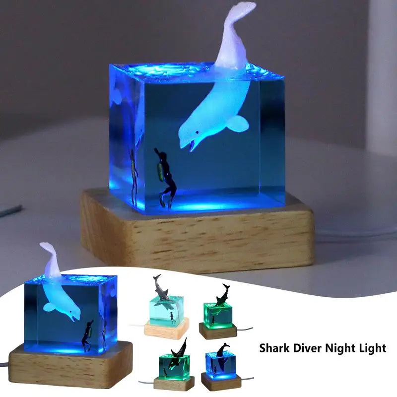 Shark Diver Ocean Ornament