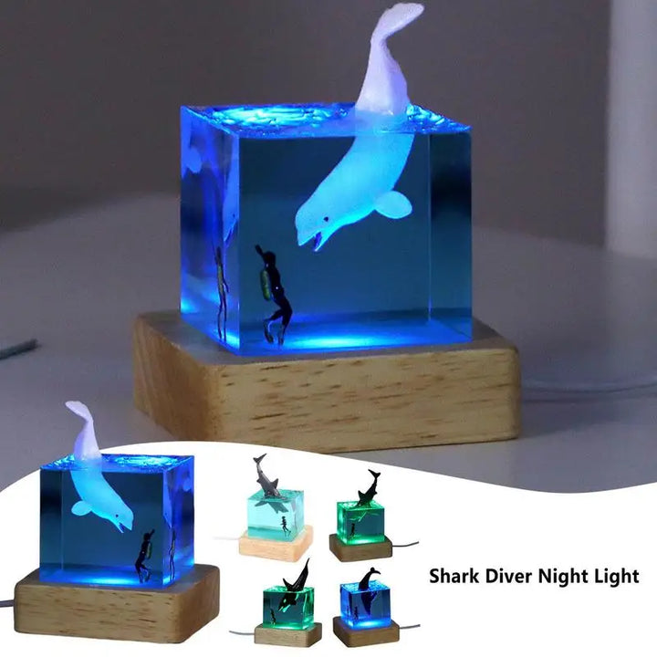 Shark Diver Ocean Ornament