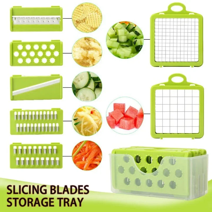 8 In 1 6 Dicing Blades Slicer Shredder