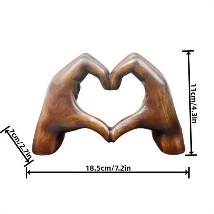 Heart Hands Statue  For Home Decor