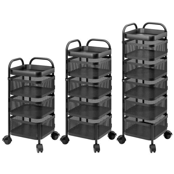 3/4/5Tiers Rotating Kitchen Trolley